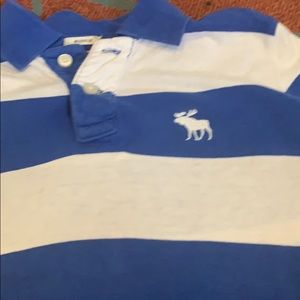 Youth XL Abercrombie blue and white polo shirt